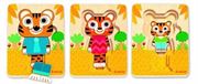 Obrazek Rodzina Tygrysów - Puzzle drewniane trójwarstwowe