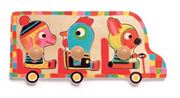 Obrazek Puzzle drewniane - Zwierzątka w autobusie