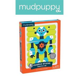 Obrazek Puzzle patyczki Roboty 24 elementy MUDPUPPY