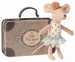 Obrazek Panna Myszka - Młodsza Siostra w walizce - Little Miss Mouse in suitcase, MAILEG
