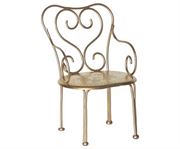 Obrazek Złote krzesło dla Myszek i Króliczków - Gold Vintage Chair MAILEG