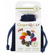 Obrazek Kredki kamyki w aksamitnym woreczku - 8 kolorów CRAYON ROCKS
