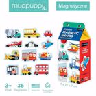 Obrazek Zestaw drewnianych magnesów Środki Transportu 35 elementów MUDPUPPY