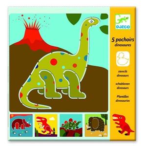 Obrazek Zestaw kreatywny - szablony do rysowania Dinozaury DJECO