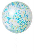 Obrazek Zestaw balonów gigant confetti blue MERI MERI